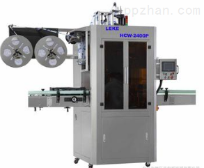 供應(yīng)定制圓瓶|方瓶|扁瓶PE膜PVC商標(biāo)膜套標(biāo)機(廠家實圖)-溫州來福機械制造